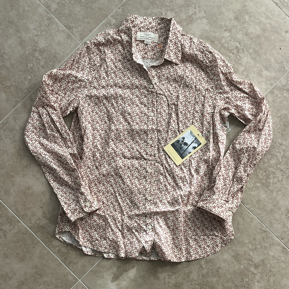 NWT Trovata Birds of Paradis Shirt